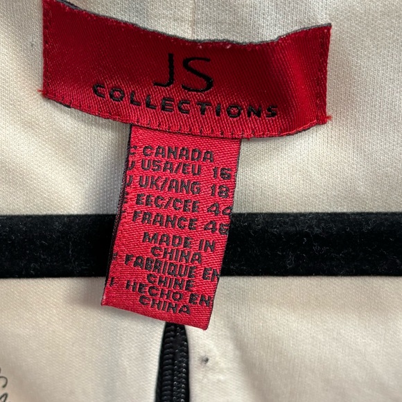 JS Collection Women’s Black V-Neck Top with Sash Tie Size 16 - Picture 7 of 9